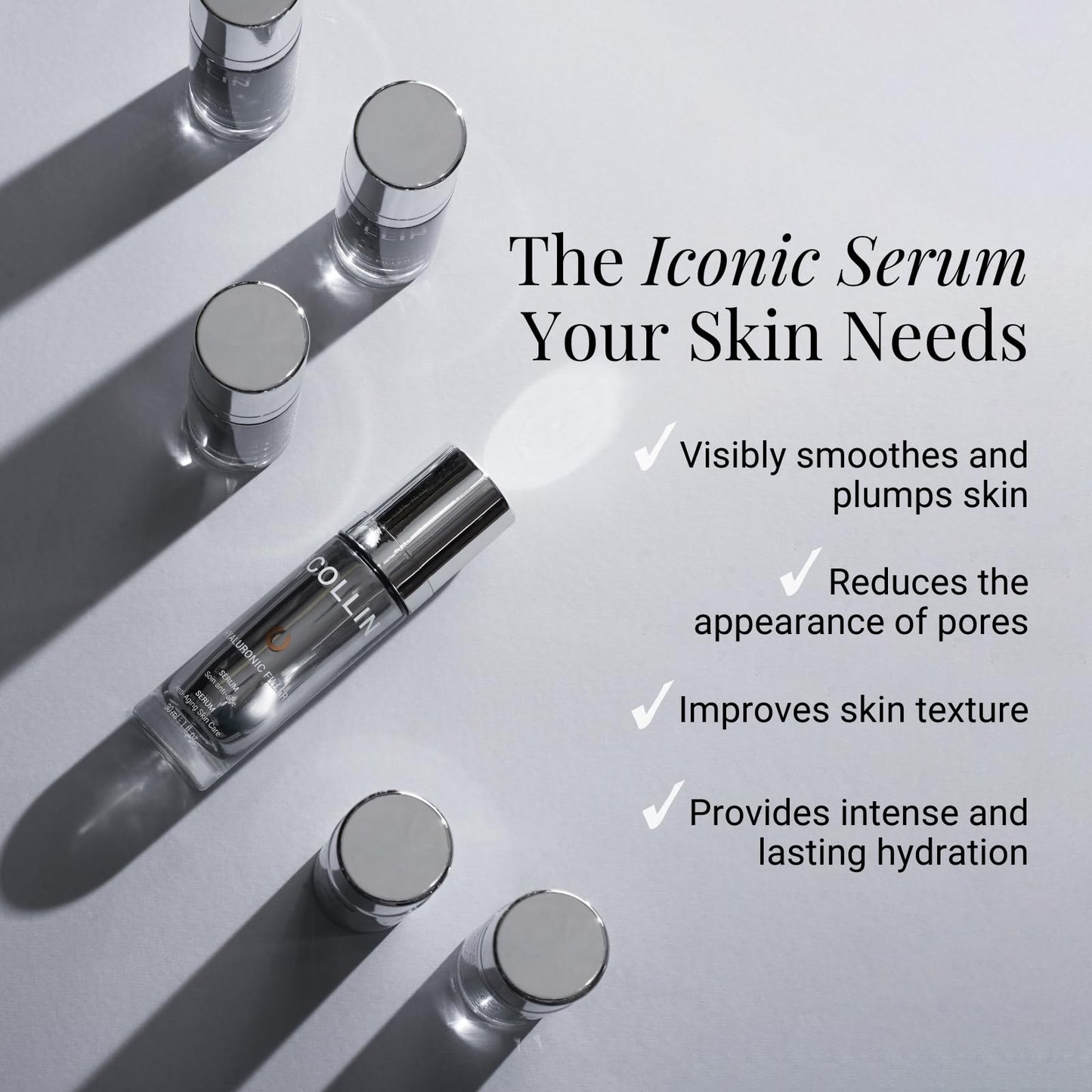 G.M. COLLIN Hyaluronic Filler Serum | Hydrating Hyaluronic Acid for Face | Anti-Aging Formula for Visibly Reducing Wrinkles