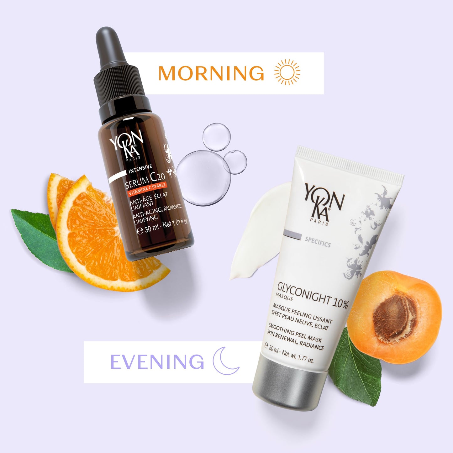 Yon-Ka Glyconight 10% Peel Masque Anti-Aging Face Mask, Skin Renewal for Wrinkles and Pore Reduction with Glycolic Acid