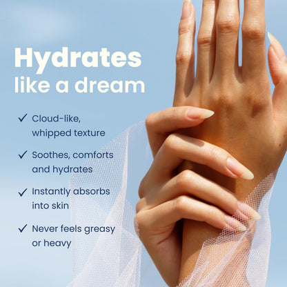 LONDONTOWN kur Whipped Cloud Hydrating, Moisturizing & Fast Absorbing Hand Cream, Vegan & Cruelty Free - 1fl oz