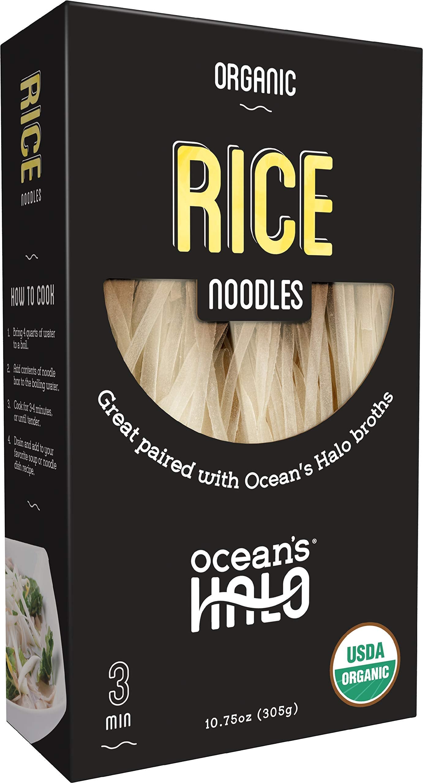 Ocean's Halo Organic and Gluten-free Ingredients Rice Noodles 6.3 oz, 3 pack