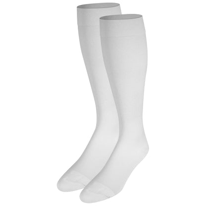 NuVein Medical Compression Stockings, 20-30 mmHg Support for Women & Men, Knee Length, Closed Toe, White, Small