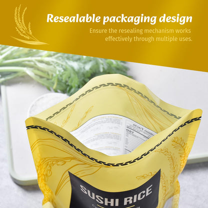 Soeos Sushi Rice, Medium Grain Rice, Sticky Rice for Sushi Rolls and Japanese Food, 2 Pound (32 Ounce)