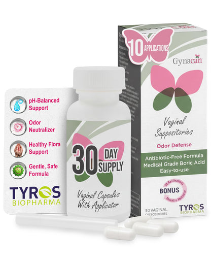 Boric Acid Vaginal Suppositories Advanced Feminine pH Balance Support, Odor Control & Itch Relief, Pure & Gentle Intimate Care, Easy-Insert Applicator