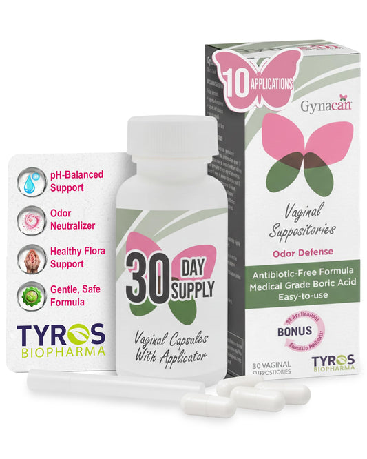 Boric Acid Vaginal Suppositories Advanced Feminine pH Balance Support, Odor Control & Itch Relief, Pure & Gentle Intimate Care, Easy-Insert Applicator