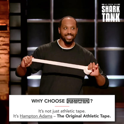 Hampton Adams | As Seen on Shark Tank | Original Bulk Athletic Tape (32-Pack) | 45 ft Rolls | NO Sticky Residue & Easy to Tear | Perfect for Sports Athletes, Trainers & First Aid Injury Wrap