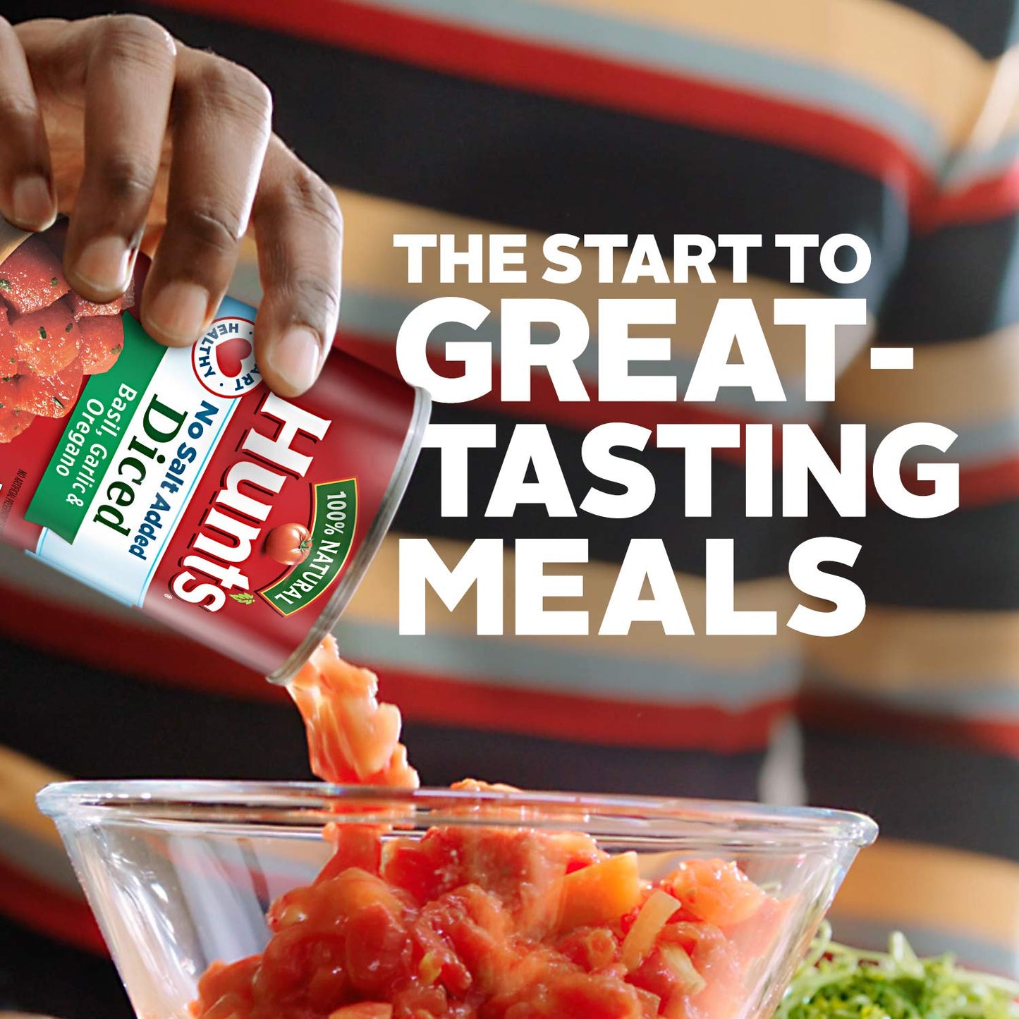 Hunt’s No Salt Added Diced Tomatoes with Basil, Garlic and Oregano, Perfect for Chili & Soups, 14.5 oz. Can (Pack of 12)