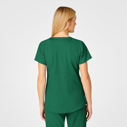 WonderWink Womens Flex Back V-Neck Top Medical Scrubs, Hunter Green, X-Small US