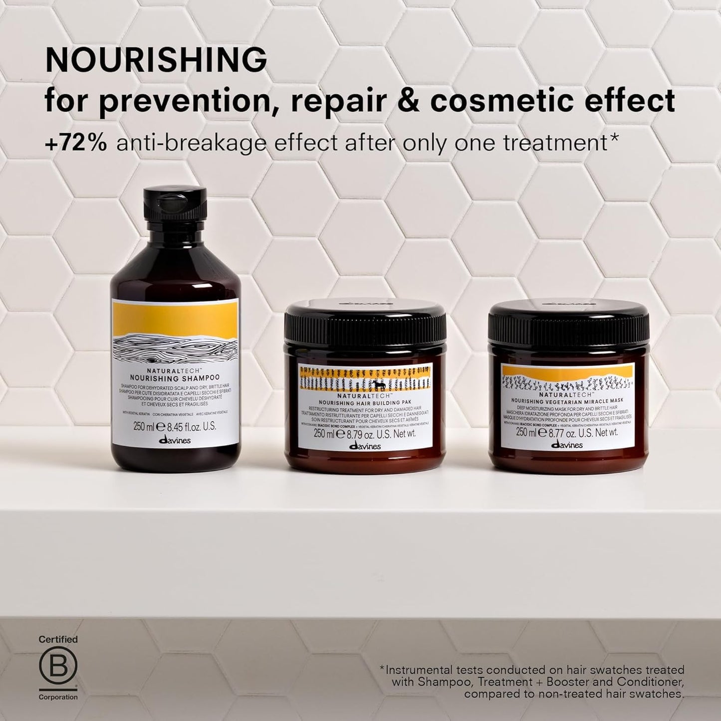 Davines Naturaltech Nourishing Keratin Sealer, Restructuring & Hydrating for Dry & Damaged Hair - With Vegetal Keratin - Seals Cuticles & Prevents Split Ends, Travel Size, 3.38 Fl Oz