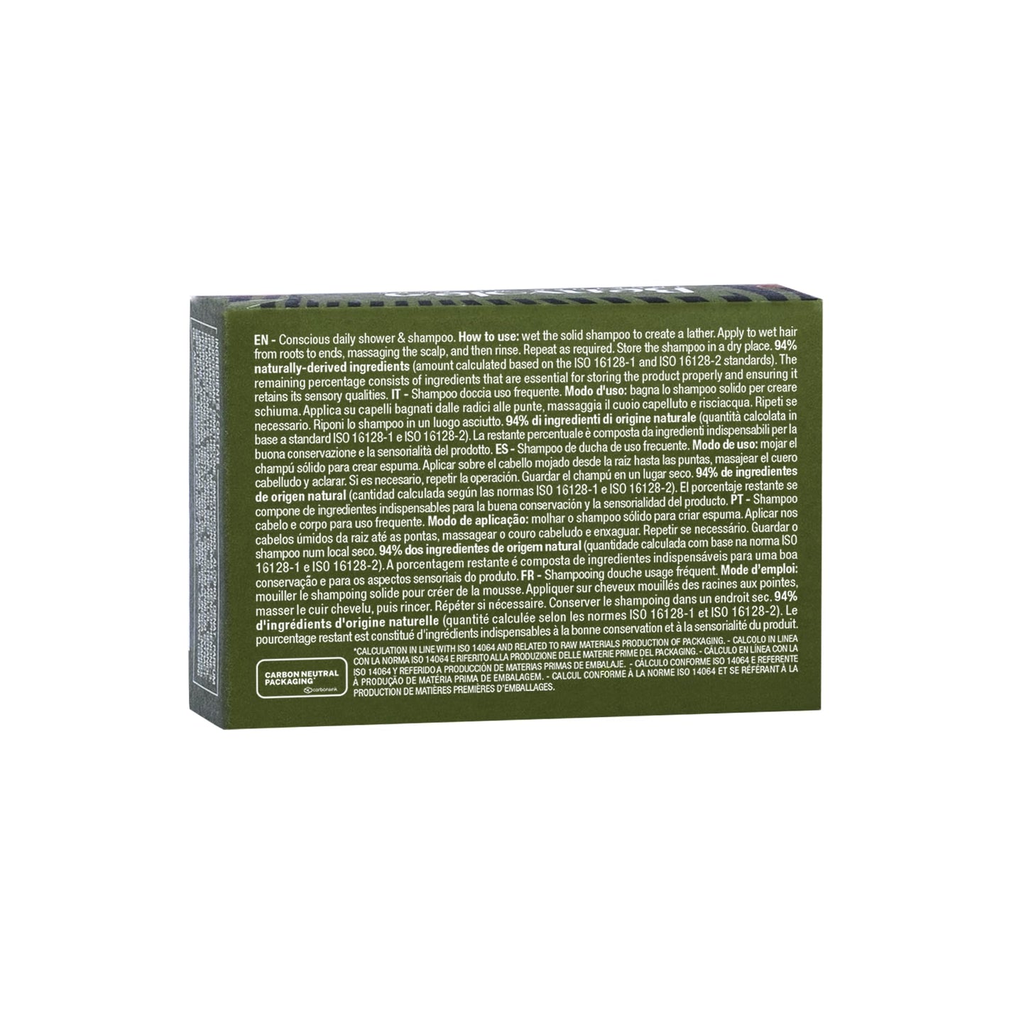ALFAPARF MILANO Benvoleo Conscious Daily Shower and Shampoo Bar for All Hair Types - Clean, Vegan, Sustainable Hair Care - 3 in 1 Solid Shampoo - Hair, Face, Body - Natural Ingredients - 2.8 Oz.