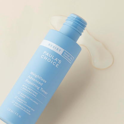 Paula's Choice Resist Weightless Advanced Repairing Face Toner, Facial Toner with Niacinamide & Hyaluronic Acid, Improves Skin & Boosts Hydration, Normal, Combination, Oily Skin, Fragrance Free, 4oz