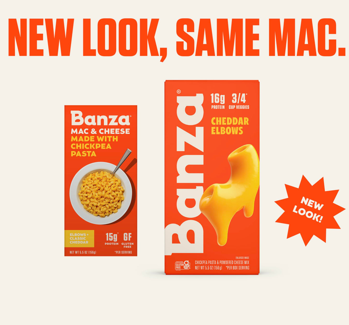 Banza Shells & White Cheddar Mac and Cheese - High Protein, Gluten Free, and Lower Carb Protein Mac and Cheese - 5.5oz