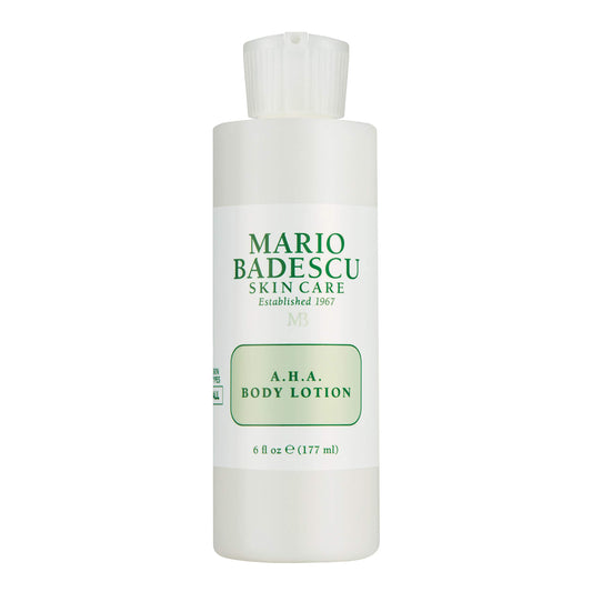 Mario Badescu AHA Body Lotion With Glycolic Acid - Moisturizing & Gentle Exfoliating Body Lotion for Softer, Youthful-looking Skin - Lightweight, Non-greasy Formula, 6 Fl Oz