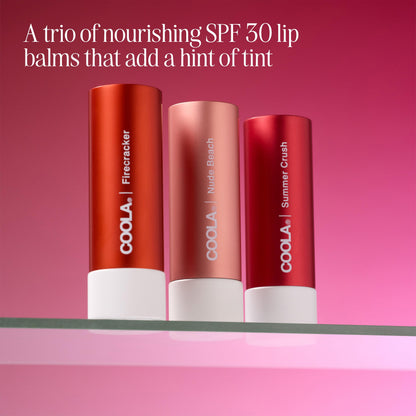 COOLA Organic Tinted Lip Balm & Mineral Sunscreen with SPF 30, Dermatologist Tested Lip Care for Daily Protection, Vegan, Variety Pack, 0.15 Oz Each