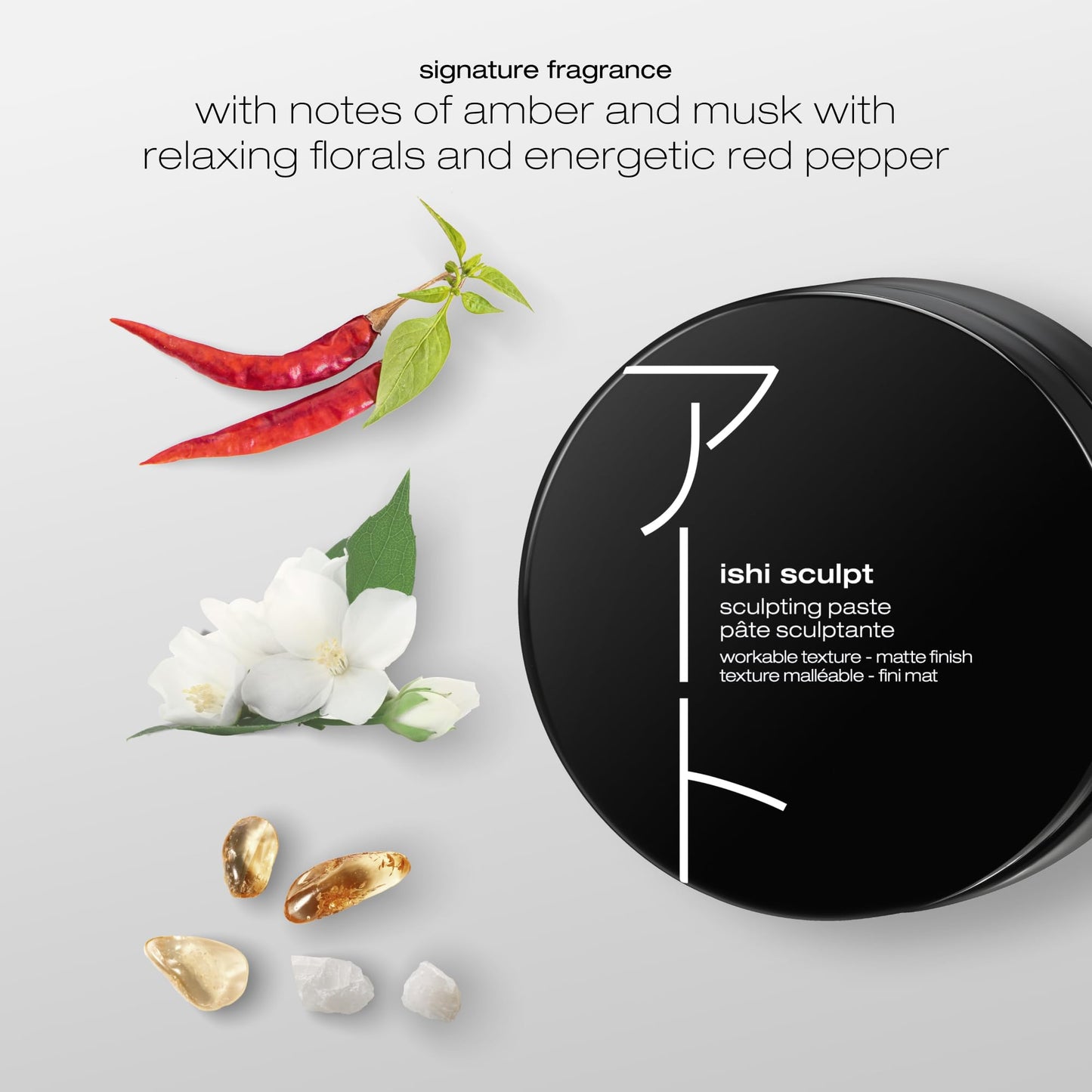 shu uemura art of hair ishi sculpt texturizing & sculpting paste - frizz control and long-lasting hold styling cream pomade, adds texture and subtle shine, for all hair types, 2.54 fl oz