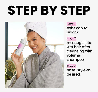 Volume Conditioner | Creates Body, Bounce & Fullness | Increases Volume up to 45% | Adds Shine | Color Safe | Fine To Normal Hair