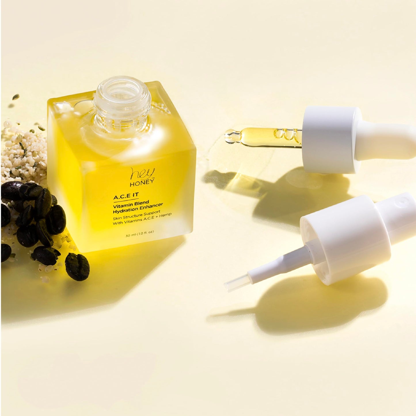 Hey Honey Vitamin C A E Serum Anti Aging Wrinkles Dark Spots Brightening Glow Clean Beauty 1 Oz
