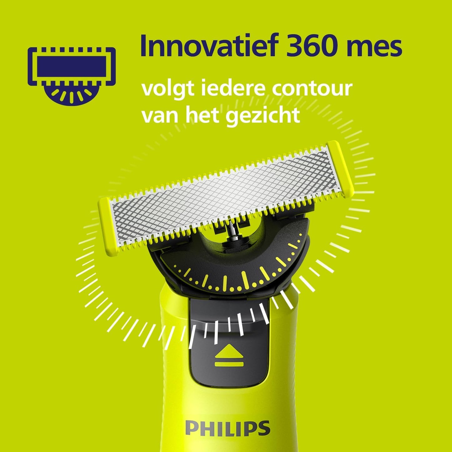 Genuine Philips OneBlade 360 Replacement Blades, For OneBlade Electric Shaver and Trimmer, 3 Pack, Model QP430/60