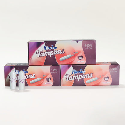 No Applicator Tampons Regular Absorbency Cotton Tampons for Women Disposable 48ct (Regular)