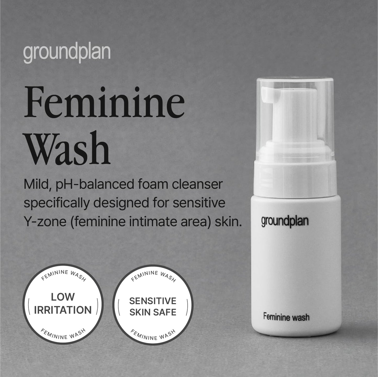 Feminine Wash 1.01 fl oz – Mild pH-Balanced Foam Cleanser for Sensitive Skin, Gentle Botanical Formula, Daily Use, Fragrance-Free