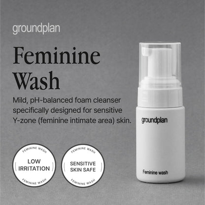 Feminine Wash 1.01 fl oz – Mild pH-Balanced Foam Cleanser for Sensitive Skin, Gentle Botanical Formula, Daily Use, Fragrance-Free