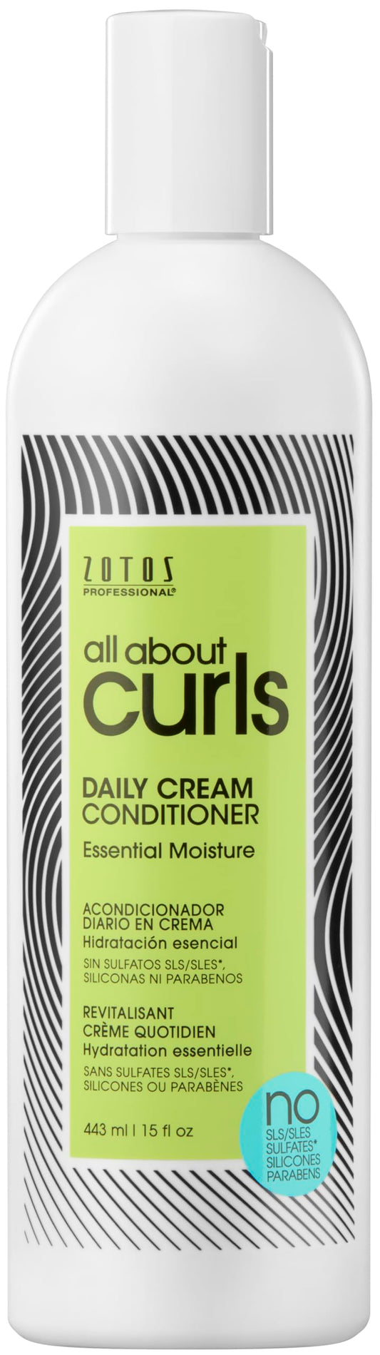 ALL ABOUT CURLS Daily Cream Conditioner | For Curly Hair | Essential Moisture | Strengthens & Softens | 3X Resistance to Breaking | Cruelty Free | Sulfate & Paraben Free