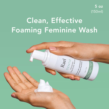 Rael Bundle - Foaming Feminine Cleansing Wash (2 Pack) & Extra Long Overnight Pad (12 Count)