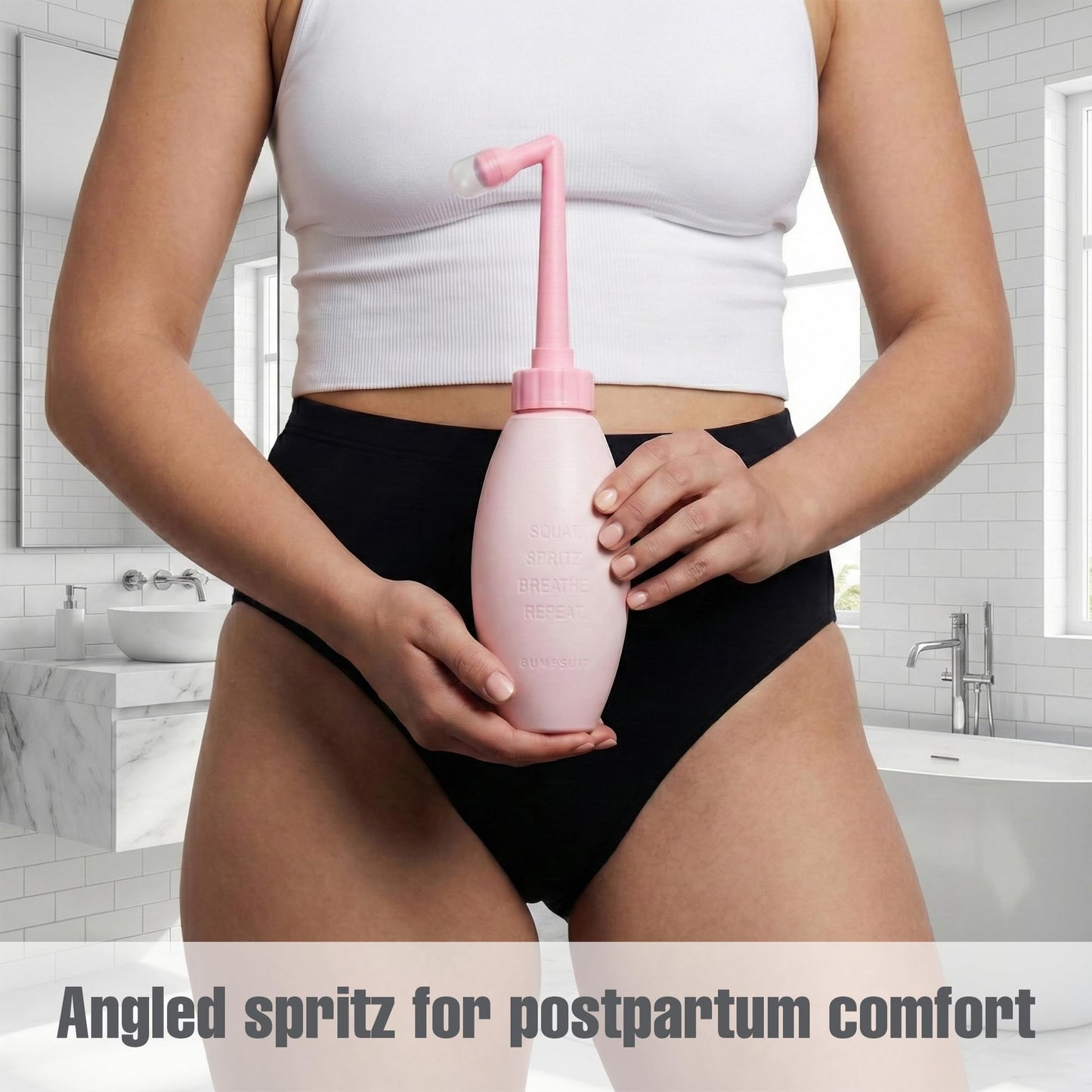 Peri Bottle for Postpartum Care, 12 oz Upside Down Perineal Cleansing and Recovery Kit, Portable Travel Bidet for New Moms