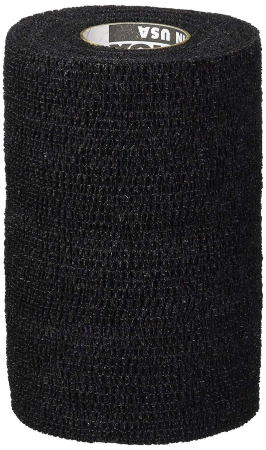 10280 PowerFlex Self Adherent Tape, Athletic Tape, Black, 3", Pack of 12