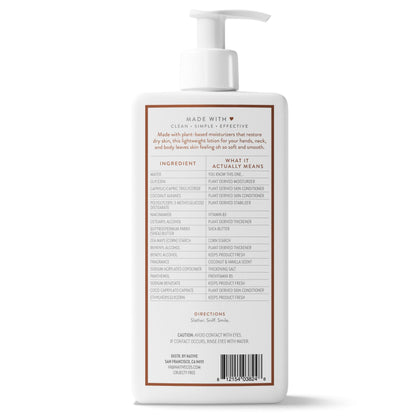 Native Body Lotion Contains Naturally Derived Plant-Based Moisturizers for Women and Men | Restores Dry Skin, Coconut & Vanilla, 16.5 fl oz