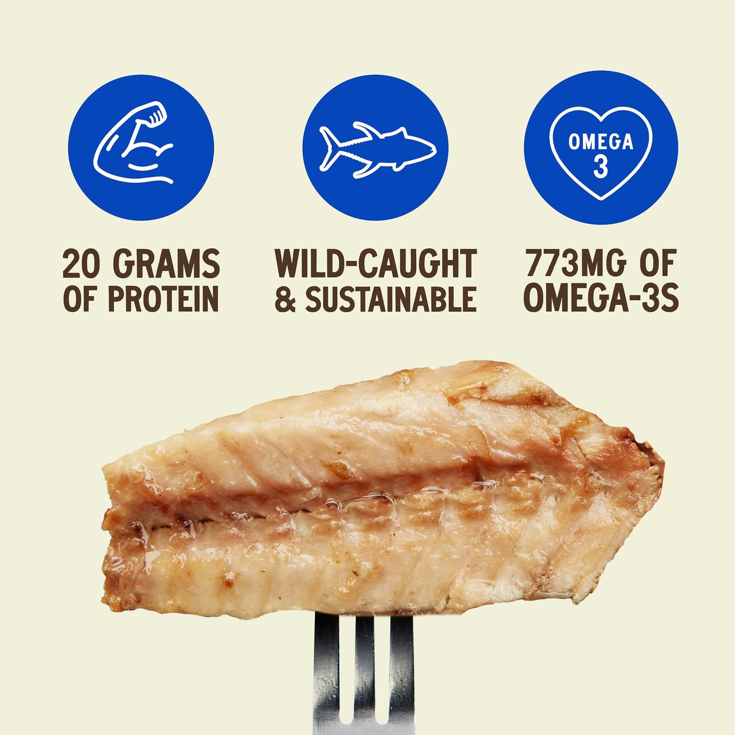 Season Mackerel in Water - Skinless & Boneless, No Salt Added, Wild Caught, Keto Snacks, Canned Mackerel Fillets, Full of Vitamins, Low in Mercury, Kosher, Non-GMO, 20g of Protein - 4.37 Oz, 24-Pack