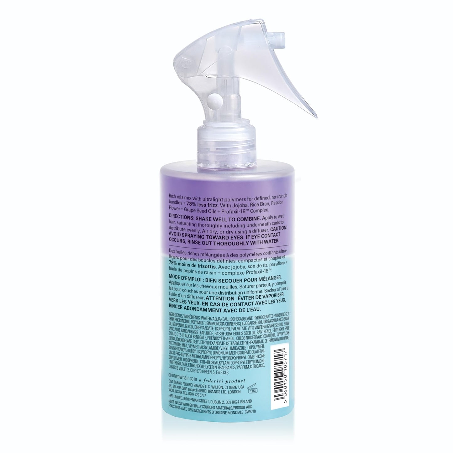 COLOR WOW Curl Wow Shook Mix + Fix Bundling Spray – Shake-to-activate spray combines powerful hydrators + crunch-free polymers for perfectly defined, glossy, frizz-free curls