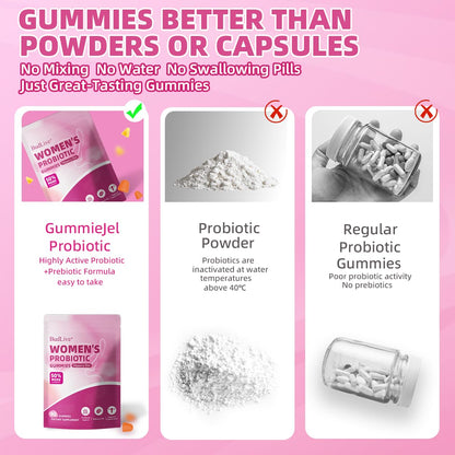Vaginal Probiotics Gummies for Women, pH Balance for Women, Feminine Probiotics Gummy for Vaginal Health, Odor Control, Gut Health, Immune Support, Pineapple Probiotic Gummies for Woman, 90 Count