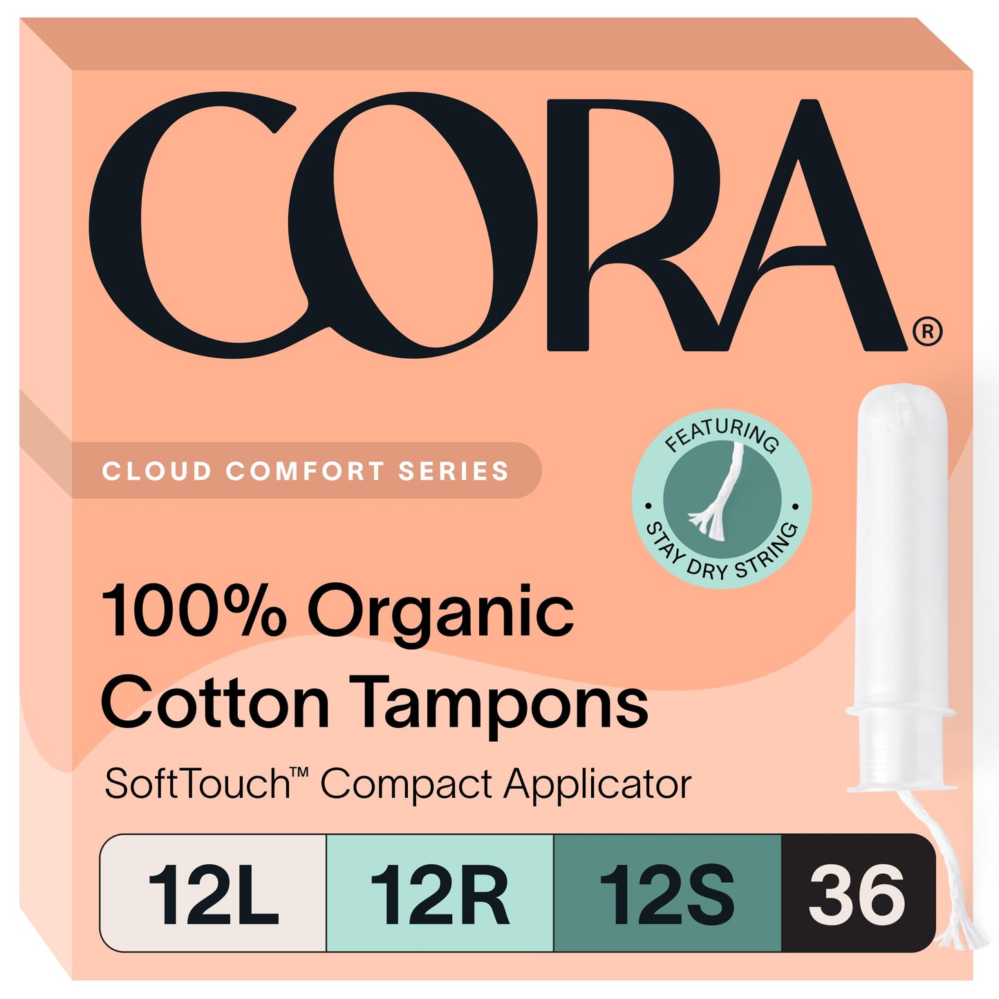 Cora Organic Feminine Care | Applicator and Non-Applicator Tampon Multipack | Eco-Conscious | 72 Total | Bundle Pack