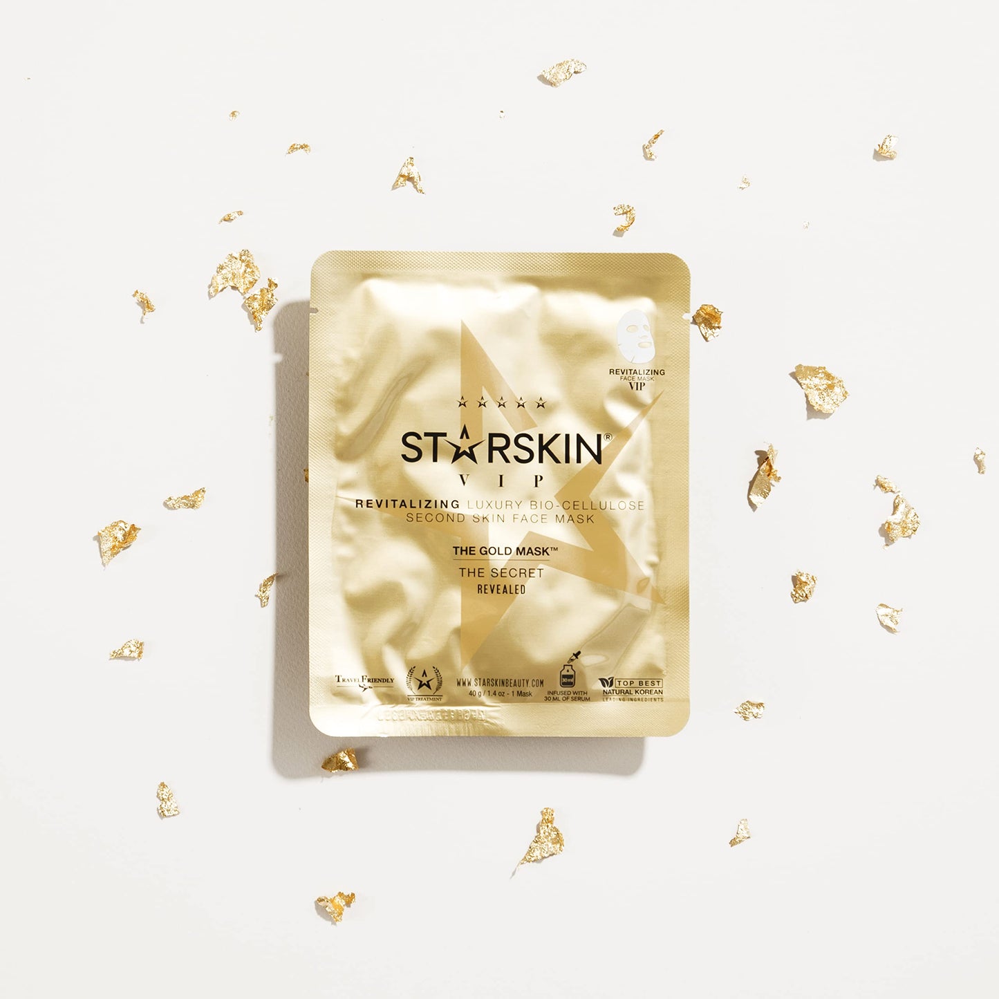 STARSKIN VIP The Gold Mask Giftset - High-end Gift - Complete Collection - Includes Hand, Foot, and Face Masks Headband