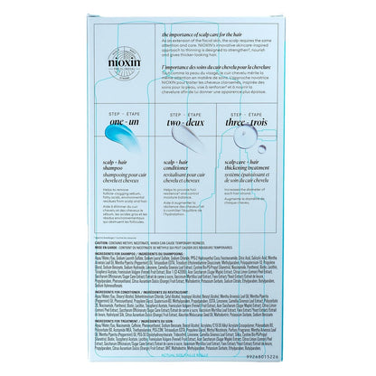 Nioxin Scalp + Hair Thickening System Kits | For Natural, Colored, & Damaged Hair with Light to Progressed Thinning | Strengthen & Boost Hair Density with Niacinamide & Biotin | 3 Month Supply