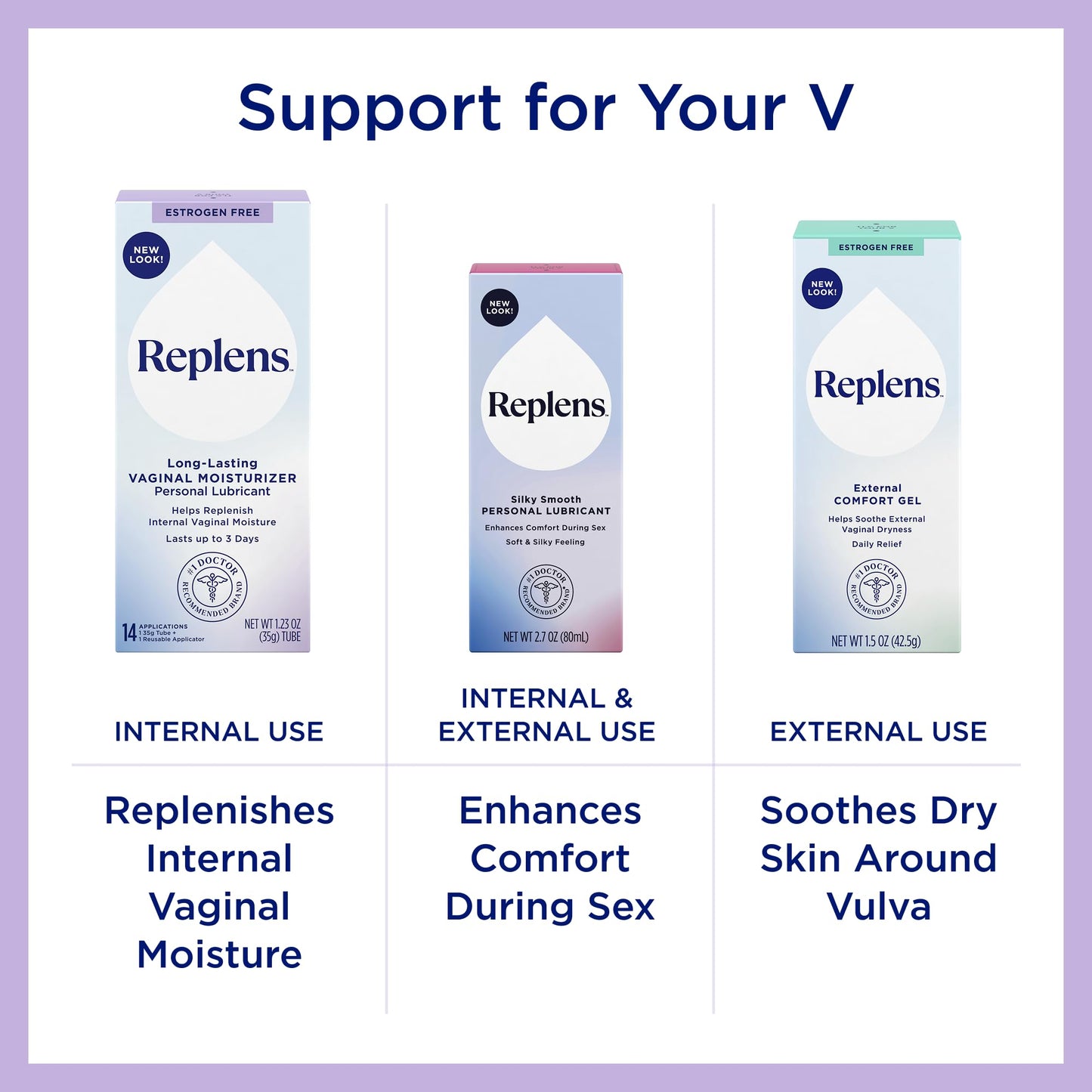 Replens Long Lasting Vaginal Moisturizer for Vaginal Dryness, Doctor Recommended & Estrogen-Free, 8 Pre-Filled Applicators