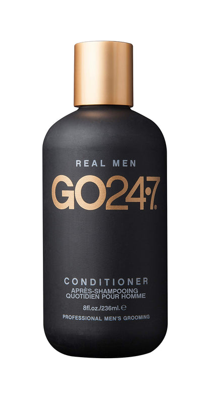 GO247 Daily Conditioner – Hydrating Formula for Men – With Vitamin E & Menthol to Help Nourish & Refresh – Macadamia Nut & Ginseng Scent, 8 Fl Oz