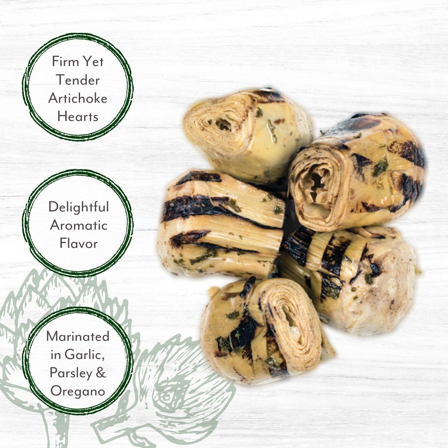 Roland Foods Grilled Artichoke Hearts Marinated in Vinegar and Oil, Specialty Imported Food, 67 Ounce, Pack of 1
