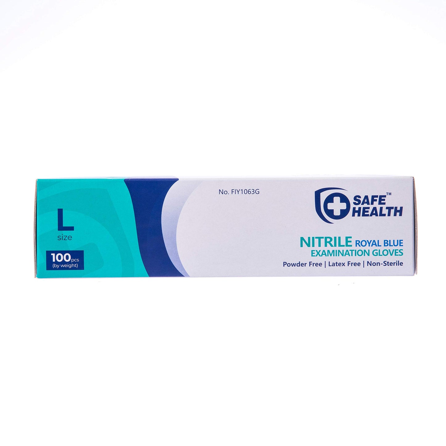 Safe Health Blue Nitrile Exam Gloves,100-Count S M L XL,3.5 Mil Free of Powder-Latex,Disposable-Textured,Clinic-Office-Daily,Medical,First-Aid,Clinics,Cooking,Cleaning,Puncture-Resistant,FIY1063G