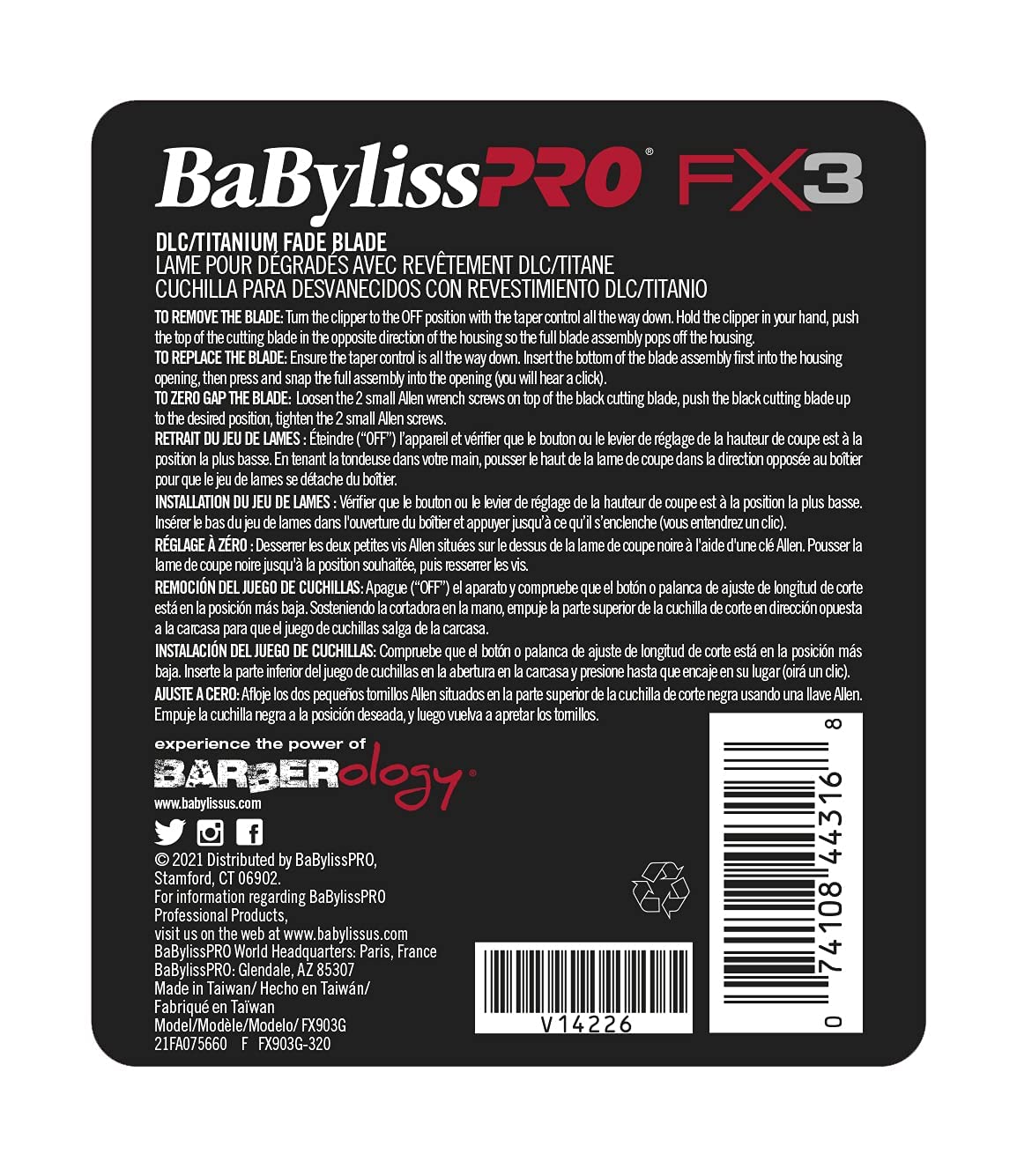 FX3 Clipper Replacement Ultra Thin Fade Blades