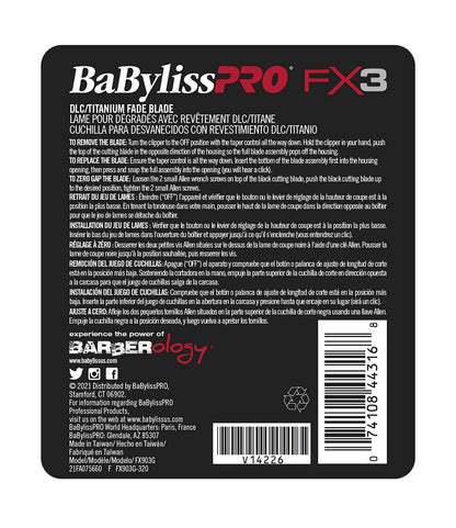 FX3 Clipper Replacement Ultra Thin Fade Blades