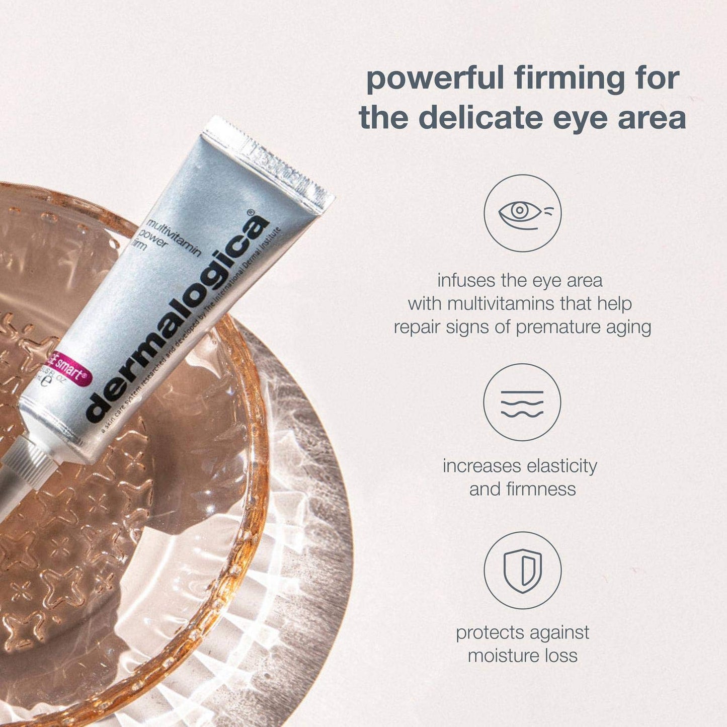 Dermalogica Multivitamin Power Firm Eye Cream for Dark Circles and Puffiness, Anti-Aging Wrinkle Firming Under Eye Treatment with Antioxidant Vitamins