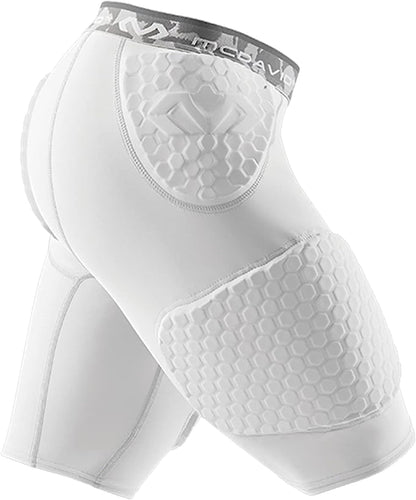 McDavid Compression Padded Shorts with HEX Pads. Hip, Tailbone, Thigh Padding. Girdle Tights for Men and Women. Football, Lacrosse, Hockey, Basketball Snowboarding
