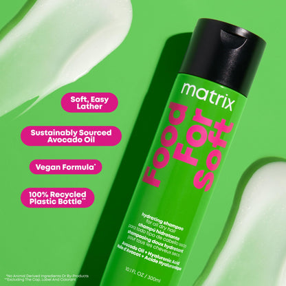 MATRIX Food For Soft Shampoo For Dry and Brittle Hair - Moisturizes and Hydrates, Softens and Smooths