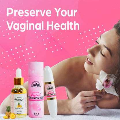 ANGELYCIA Ultimate Feminine Rejuvenation Combo, Virginity Wand and Feminine Yoni Detox Oil Pineapple, Vaginal Tightening Solution, Restores pH Balance for Women,
