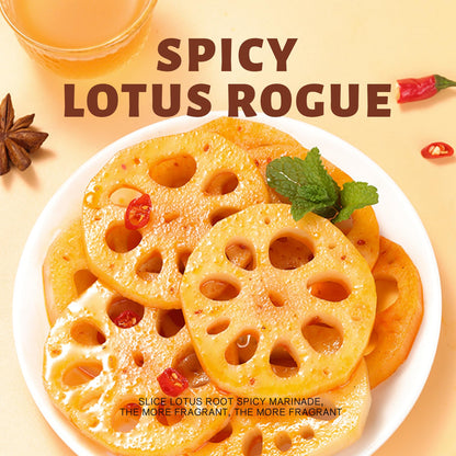 Spicy Lotus Root Slices, Instant Pickles, Waxed Vegetables, Spicy Strips, Casual Food, Tasty Side Dishes, Seasoned Dishes Instant Pouches, Spicy Vegetables, (20 Pouches)