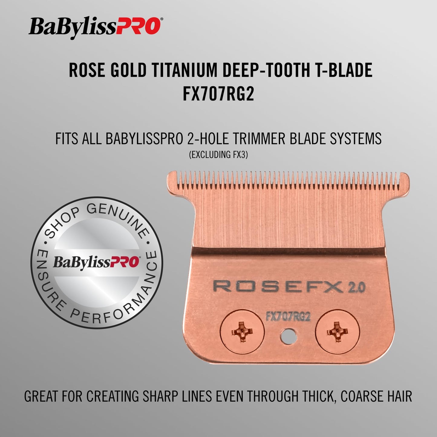 Replacement Blades, Deep-Tooth T-Blades for Outlining Hair Trimmers (FX787, FX799) and LoPROFX Trimmers (FX726, FX729)
