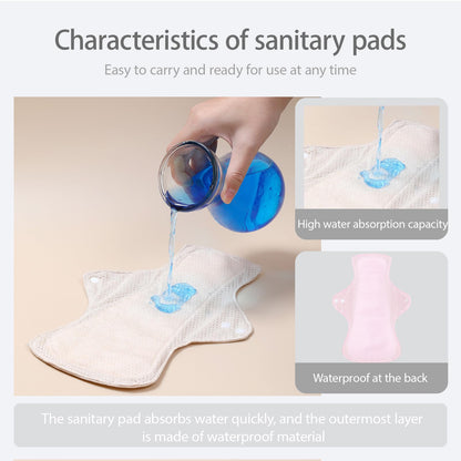 AIO Reusable Washable Cloth Menstrual Pads Sanitary Pad 5 pcs Pads with Mini Wet Bag 7.2 * 9.8in