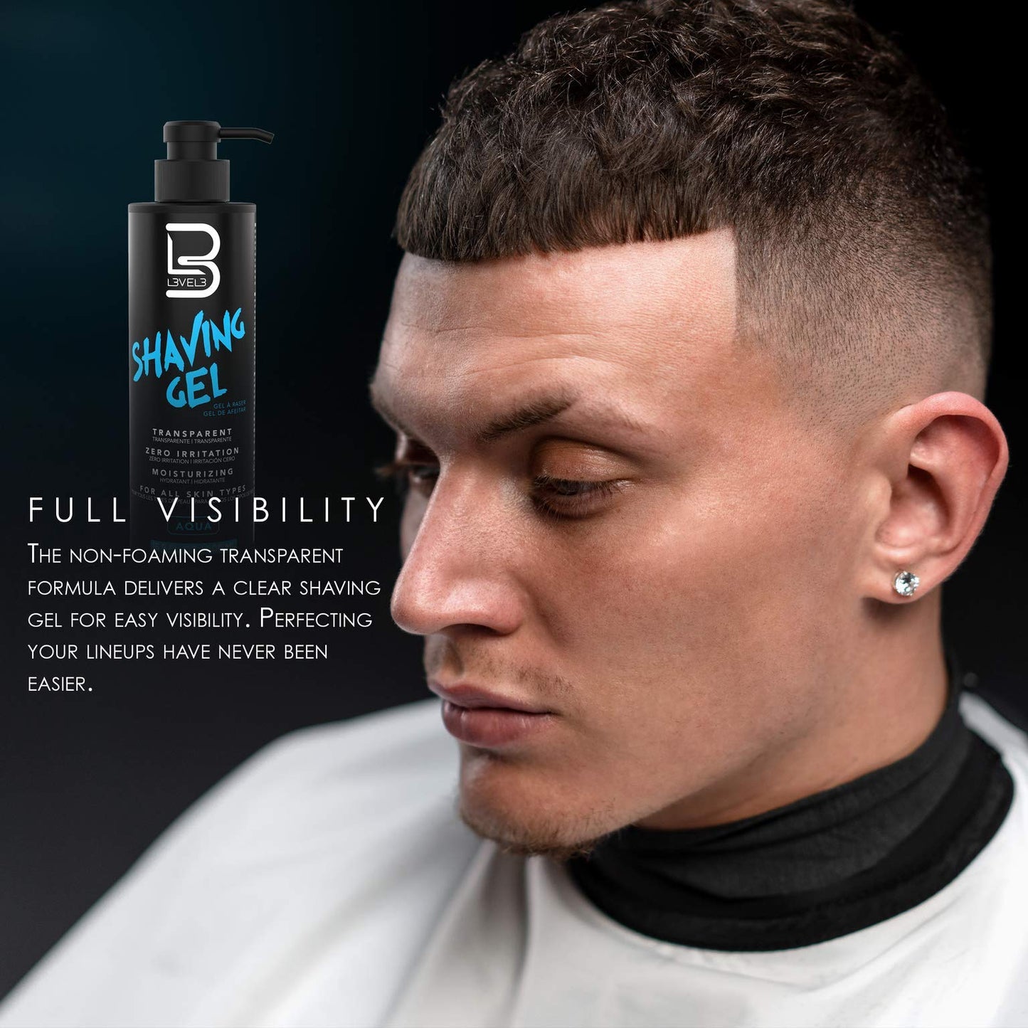 L3 Shaving Gel - Straight Razor Shave Gel - Non-Irritating - Refreshing Smell - No Hot Towel Necessary - Level Three Razor Gel (Aqua)