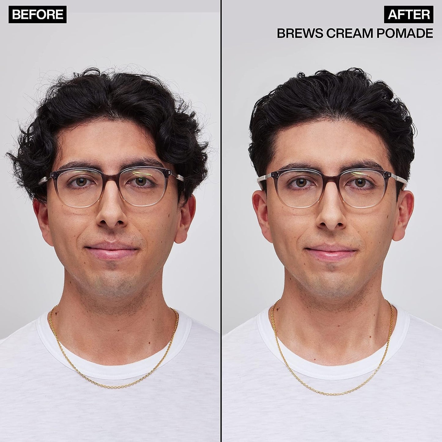 Redken Brews Cream Pomade For Men - Provides Medium Hold With Natural and Smooth Finish With Low Shine, For All Hair Types